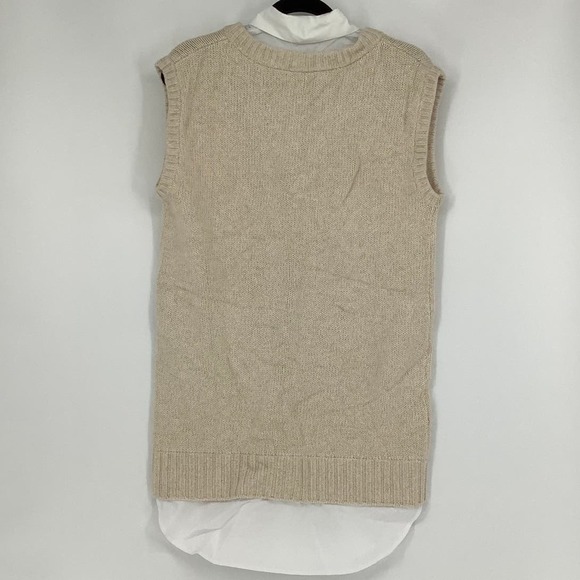 NEW! NAADAM Size Small Cashmere Mixed Media Sleeveless Dress Sand $445 msrp J6-6 - Picture 3 of 12